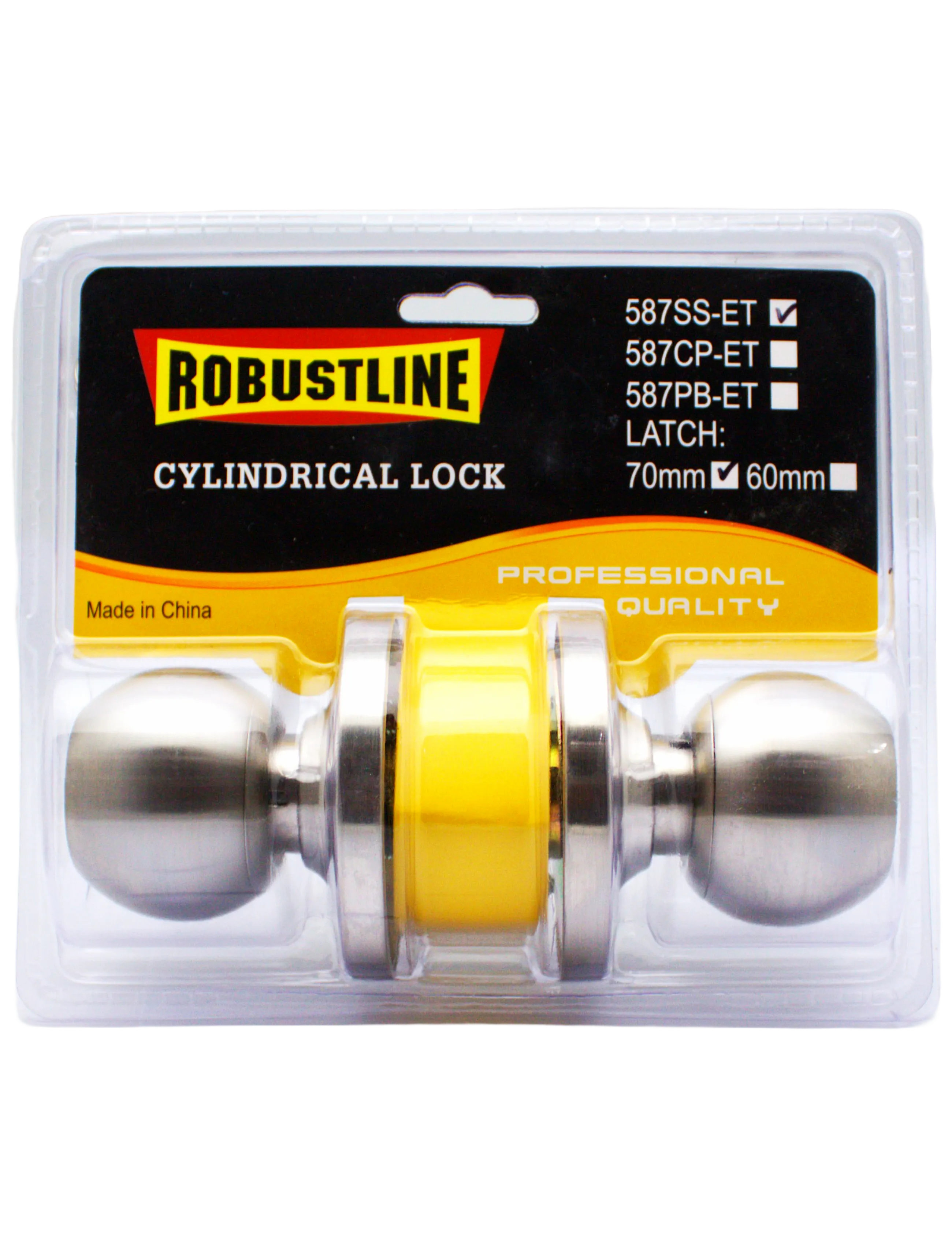 Robustline Locks & Cylinders Lockset Knob Set 587 (entrance) - Robustline Cabinet Furniture Knob